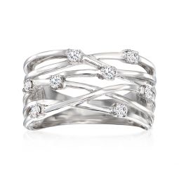 diamond highway ring in sterling silver