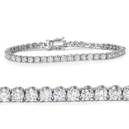 14k white, rose, or yellow gold round diamond tennis bracelet 5cttw 7 womens