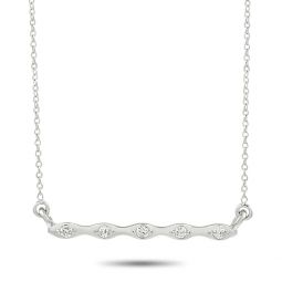 14k white gold 0.06 ct diamond necklace
