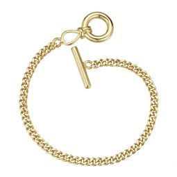 14k gold plated cubic zirconia chain bracelet