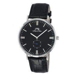 henry mens leather watch