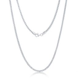 diamond cut franco chain 2.5mm sterling silver or gold plated over sterling silver 18 necklace