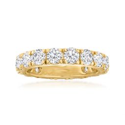 diamond eternity band in 14kt yellow gold