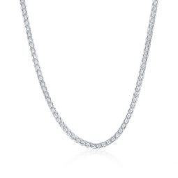 diamond cut franco chain 3mm sterling silver 18 necklace