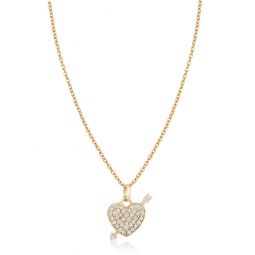 diamond heart & arrow necklace