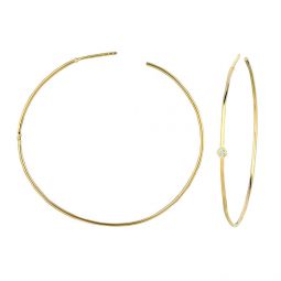 single diamond hoop earrings
