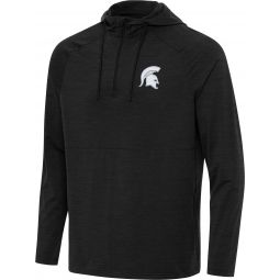 Antigua Michigan State Spartans Spikes 2 Quarter Zip Pullover Golf Hoodie