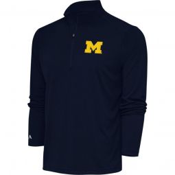 Antigua University of Michigan Tribute Quarter Zip Golf Pullover