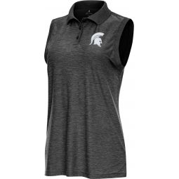 Antigua Womens Michigan State Spartans Recap Sleeveless Golf Polo