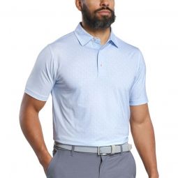 FootJoy Figure Lisle Golf Polo - Skyway/White