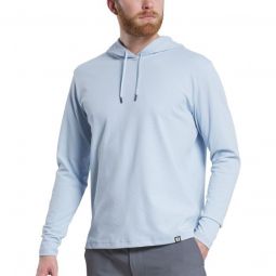 FootJoy Ottoman Jacquard Pullover Golf Hoodie - Skyway
