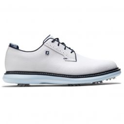FootJoy Traditions Blucher Golf Shoes - White/Sky Blue/Camo 57972
