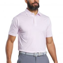 FootJoy Wiggle Lisle Golf Polo - White/Skyway/Pink Lemonade