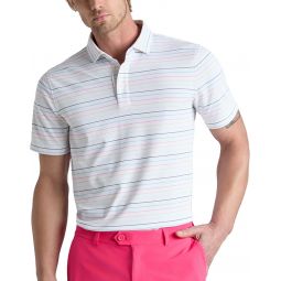 G/FORE Multi Stripe Tech Pique Golf Polo Shirt