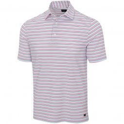 Greg Norman ML75 Stretch Jersey Game Day Stripe Golf Polo