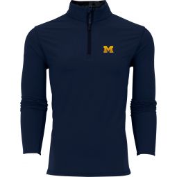 Greyson University of Michigan Tate Mockneck Quarter Zip Golf Pullover
