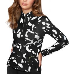 Jamie Sadock Womens Andalouse Sunsense Long Sleeve Golf Top