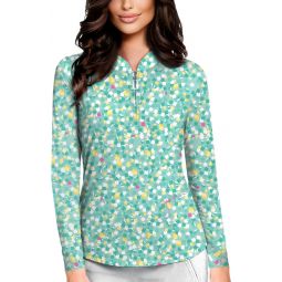 Jamie Sadock Womens Cubo Sunsense Long Sleeve Golf Top