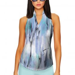 Jamie Sadock Womens Matrix Sleeveless Golf Top
