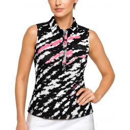 Jamie Sadock Womens Rorschach Sleeveless Golf Top