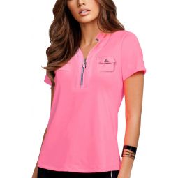 Jamie Sadock Womens V-Neck Pocket Golf Top