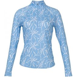 JoFit Womens Printed UV Mock Long Sleeve Golf Top