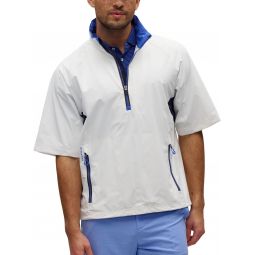 Zero Restriction Power Torque Quarter Zip Short Sleeve Golf Rain Pullover