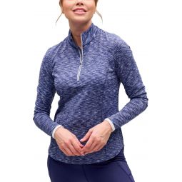 Zero Restriction Womens Shae Zip Mock Golf Pullover