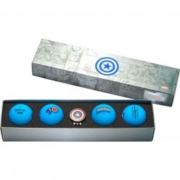 Volvik Vivid Marvel 3.0 Golf Ball Gift Set - Captain America