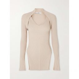 SAFIYAA Nouvel ribbed-knit sweater and tank set