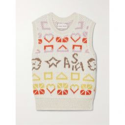 LINGUA FRANCA As If alpaca-blend jacquard vest