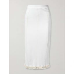 ACNE STUDIOS Tasseled ribbed-knit midi skirt