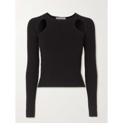 LVIR Cutout ribbed-knit top