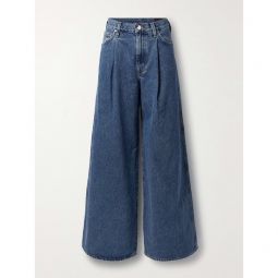 GOLDSIGN The Atticus pleated low-rise wide-leg jeans