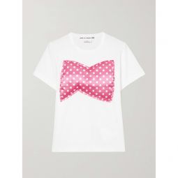 COMME DES GARCONS GIRL Appliqued cotton-jersey T-shirt
