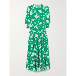 RIXO Kristen tiered floral-print voile maxi dress