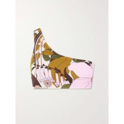 LA DOUBLEJ Goddess one-shoulder printed bikini top