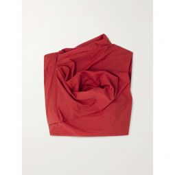 ACNE STUDIOS Cropped draped cotton-blend poplin top