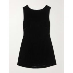 RIXO Michaela cutout bow-embellished velvet mini dress