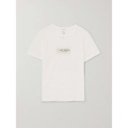 ACNE STUDIOS Appliqued cotton-mesh T-Shirt