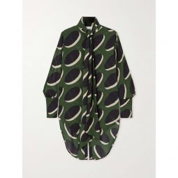 AZ FACTORY Pussy-bow printed georgette shirt