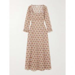 DOEN + NET SUSTAIN Marisa ruffled floral-print organic cotton-voile midi dress