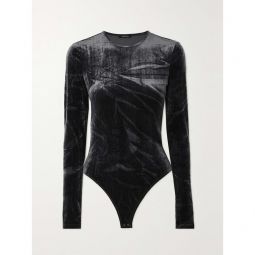 GOLDSIGN The Wheeler stretch-velvet bodysuit