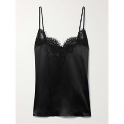 CO Corded lace-trimmed silk-satin camisole