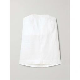 BONDI BORN + NET SUSTAIN Delphi strapless organic linen top