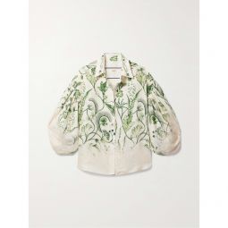 AGUA BY AGUA BENDITA + NET SUSTAIN Agar Habitat printed linen shirt