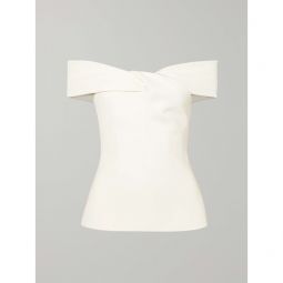 SAFIYAA Off-the-shoulder twist-front crepe top