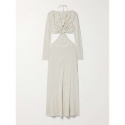 ROSETTA GETTY Cutout ruched cotton-jersey maxi dress