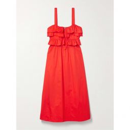 JASON WU Ruffled cotton-poplin midi dress