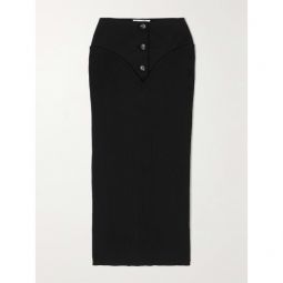 RENAISSANCE RENAISSANCE Jersey and twill midi skirt